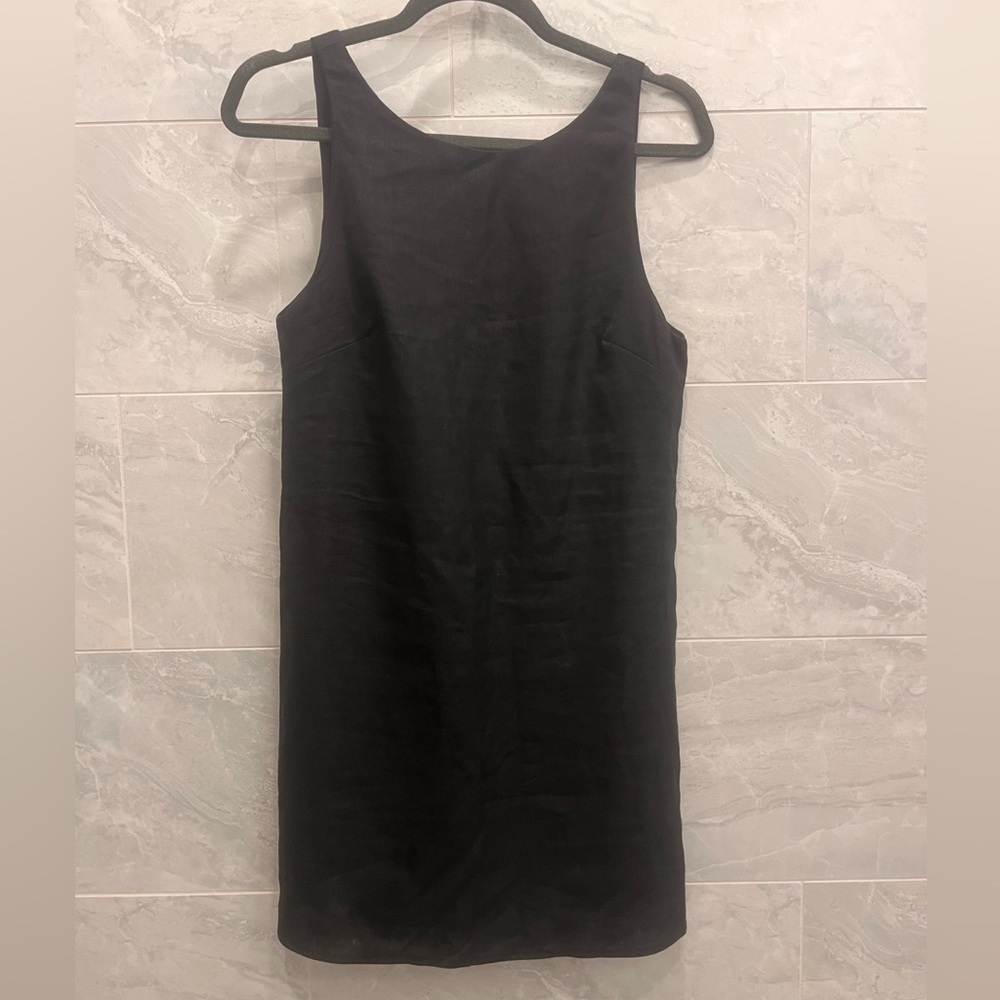 Reformation open back mini linen dress